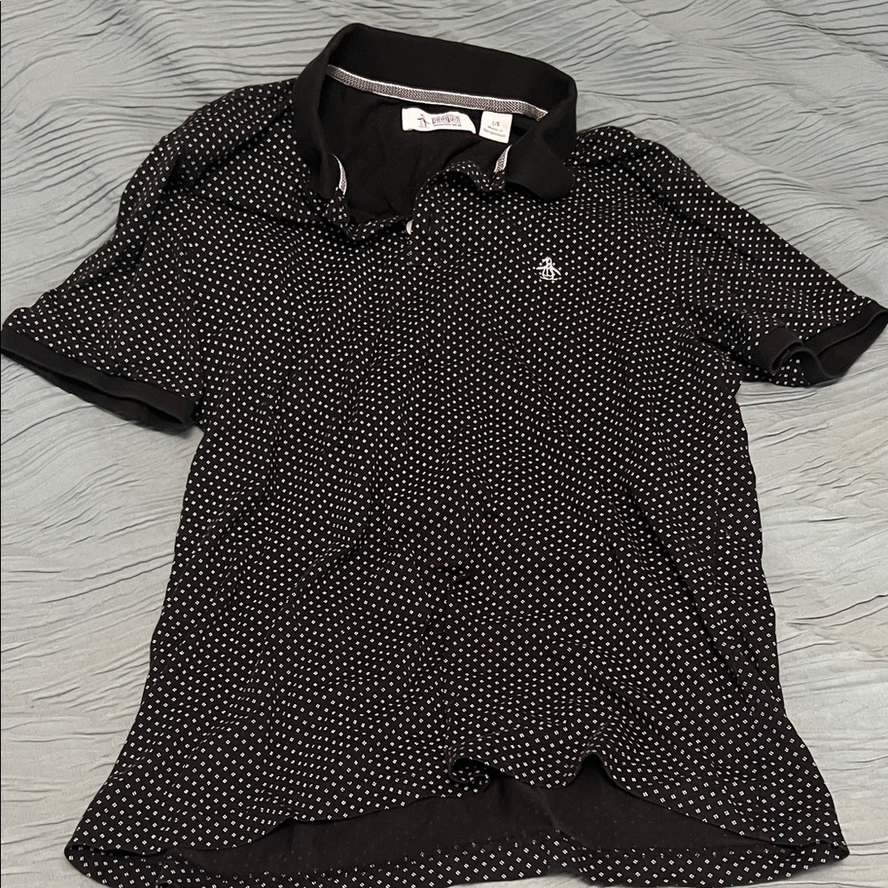 Black and White Penguin Polo Shirt